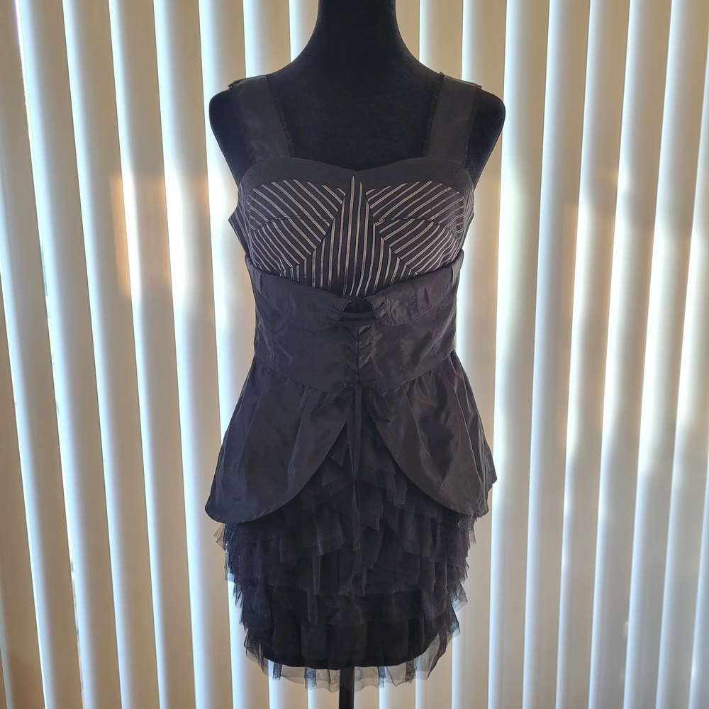Elegant Black Ruffled Dress
